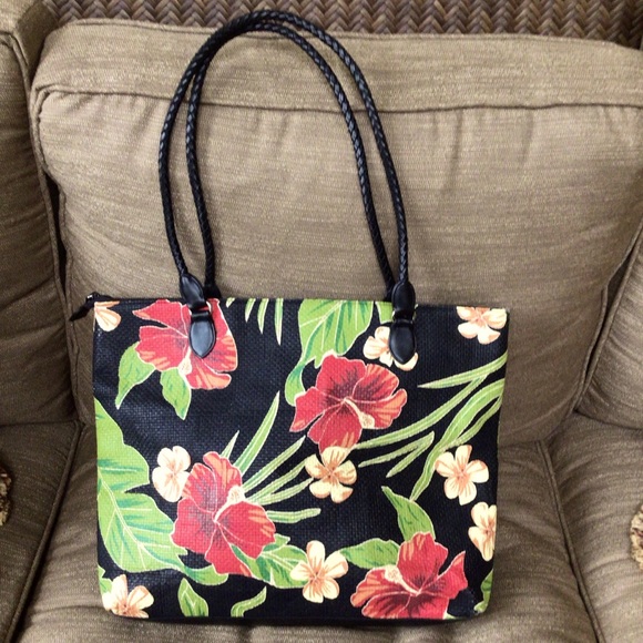 Coldwater Creek tropical handbag EUC. - Picture 2 of 6